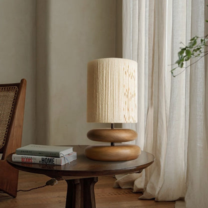 Solid Wood Japanese Retro Table Lamp