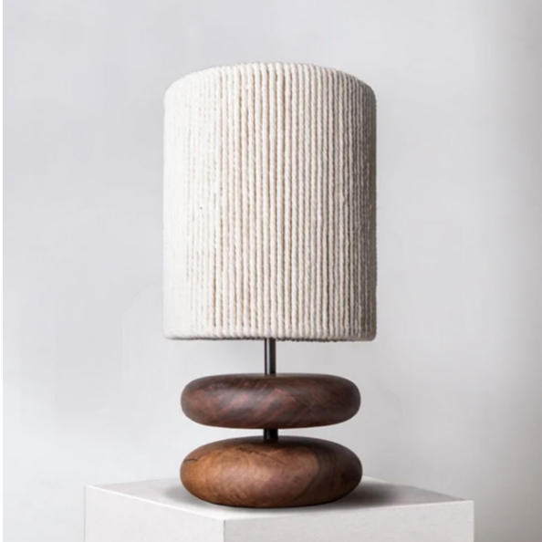 Solid Wood Japanese Retro Table Lamp