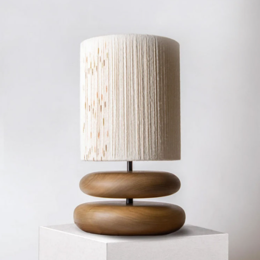 Solid Wood Japanese Retro Table Lamp