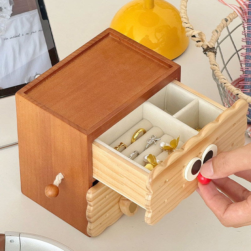 Solid Wood Jewelry Storage Box with Gift Packaging