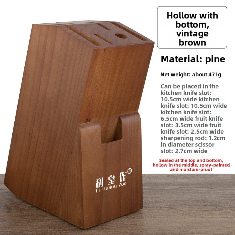 Solid Wood Kitchen Knife Holder