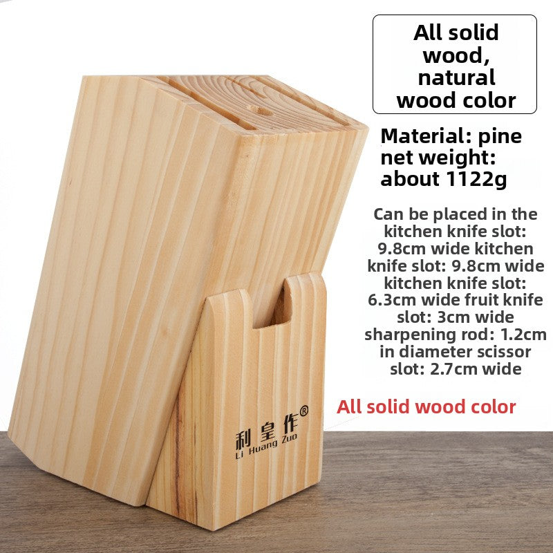 Solid Wood Kitchen Knife Holder