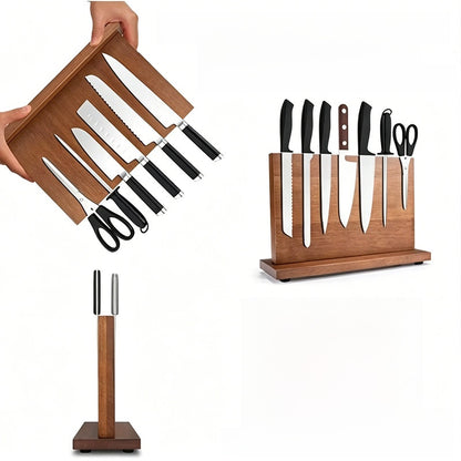 Solid Wood Magnetic Knife Holder