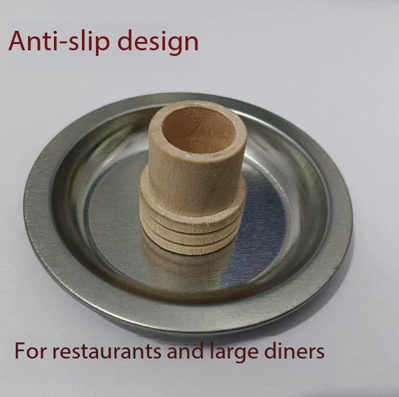 Solid Wood Moxa Stick Holder Incense Tray Candle Stand