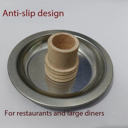 Solid Wood Moxa Stick Holder Incense Tray Candle Stand