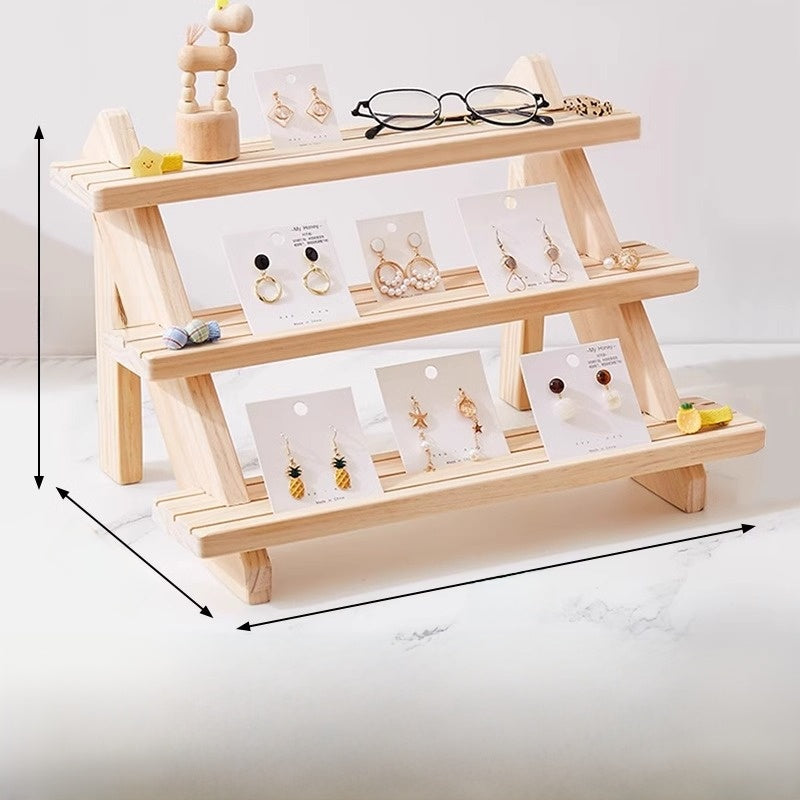 Solid Wood Multi Layer Ladder Storage Rack