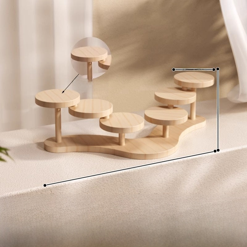 Solid Wood Multi Layer Ladder Storage Rack
