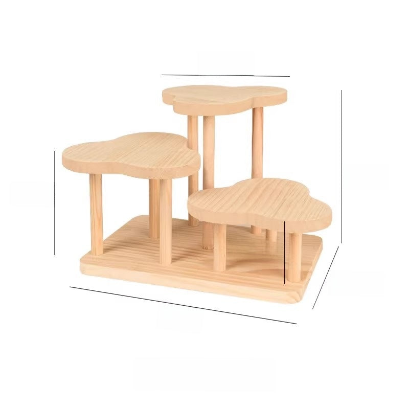 Solid Wood Multi Layer Ladder Storage Rack