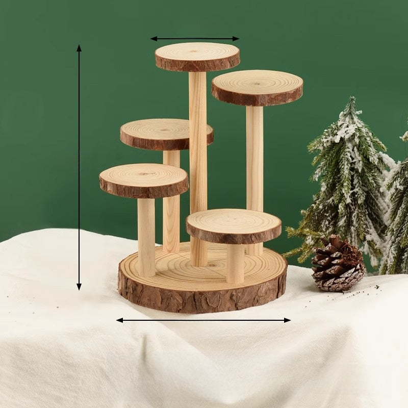 Solid Wood Multi Layer Ladder Storage Rack