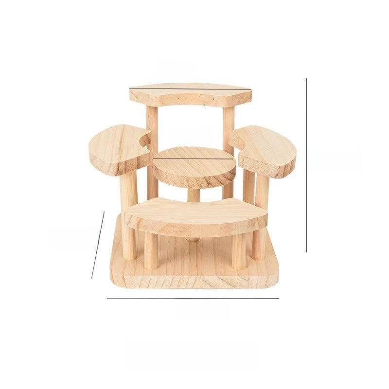 Solid Wood Multi Layer Ladder Storage Rack