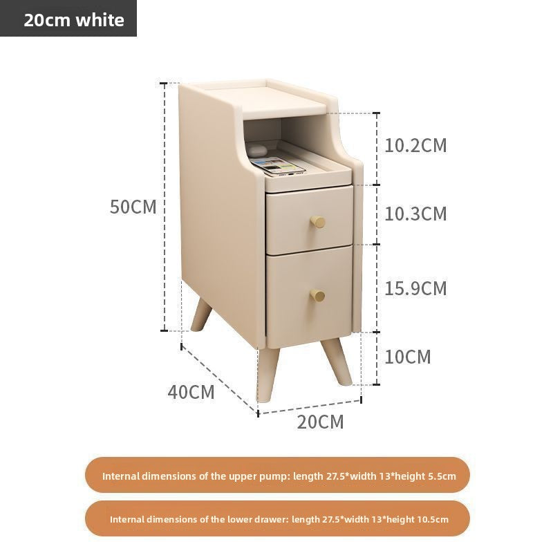 Solid Wood Narrow Bedside Table