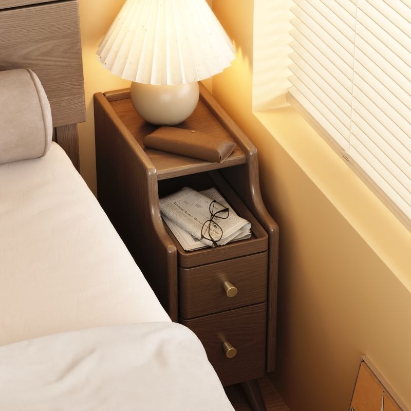 Solid Wood Narrow Bedside Table