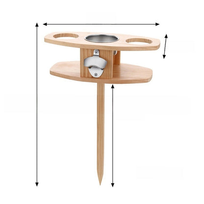 Solid wood outdoor wine rack