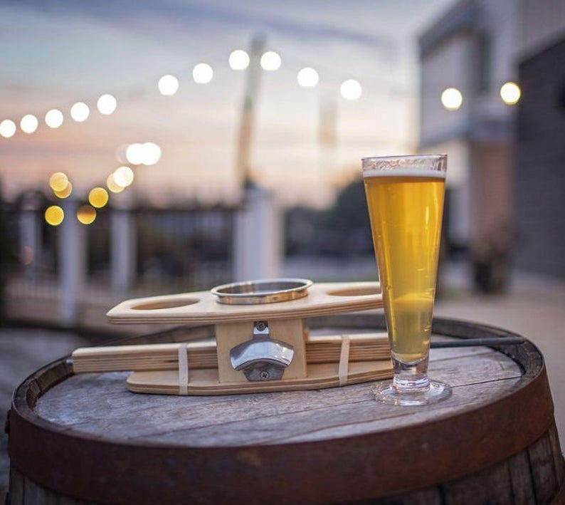 Solid wood outdoor wine rack