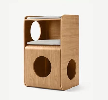 Solid Wood Pet Bed Coffee Table Combination