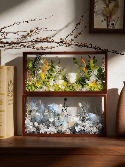 Solid Wood Preserved Flower Photo Frame Home Decoration Gift