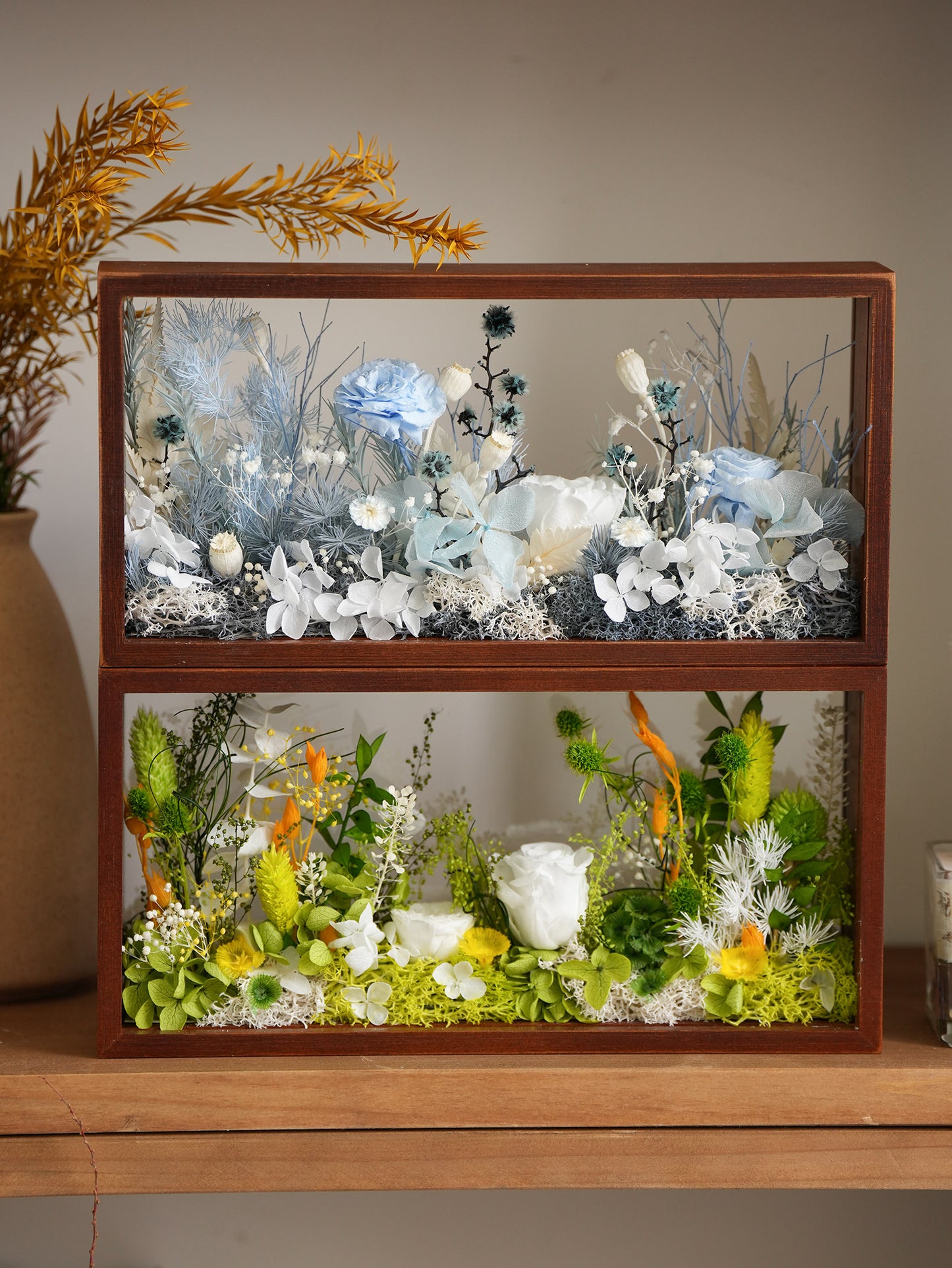 Solid Wood Preserved Flower Photo Frame Home Decoration Gift
