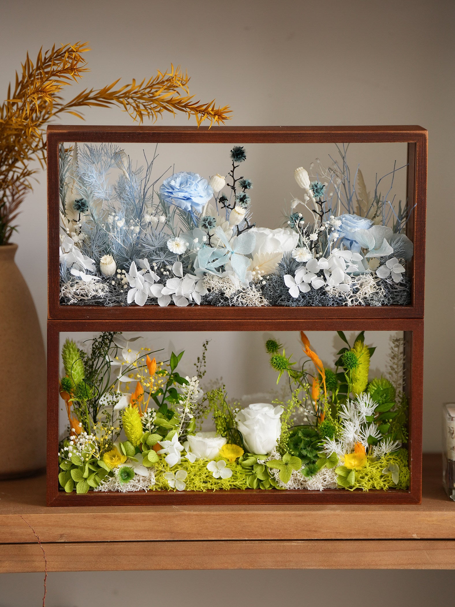 Solid Wood Preserved Flower Photo Frame Home Decoration Gift