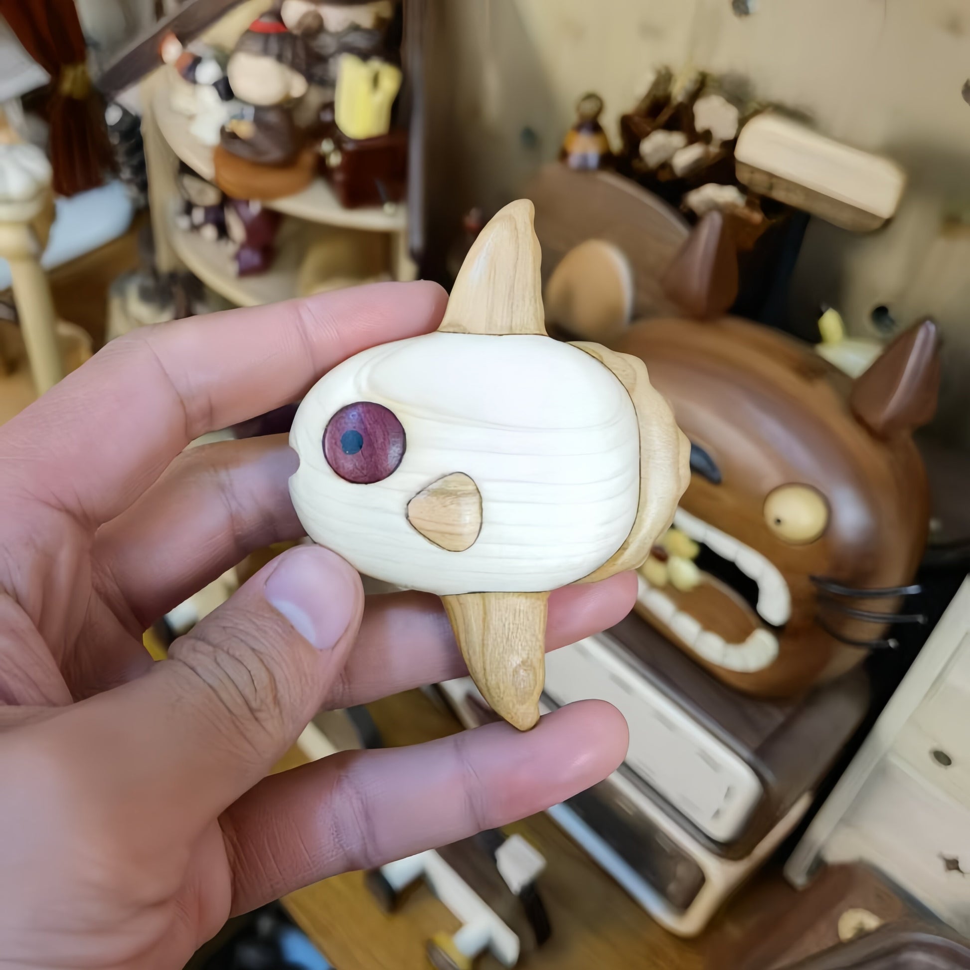 Solid wood refrigerator magnet