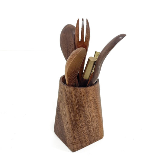 Solid Wood Retro Pen Holder