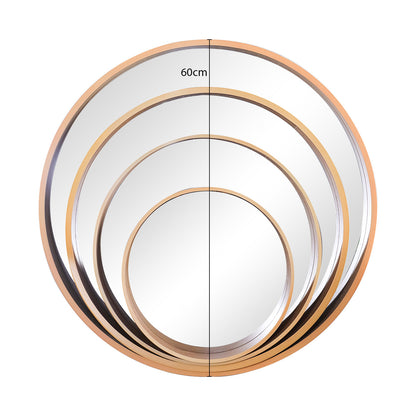 Solid Wood Round Wall Mounted Mirror
