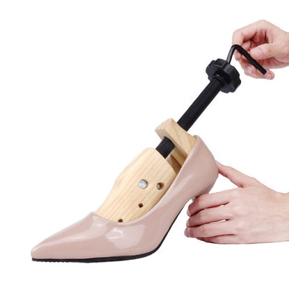 Solid wood shoe support
