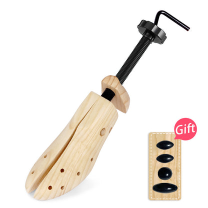 Solid wood shoe support
