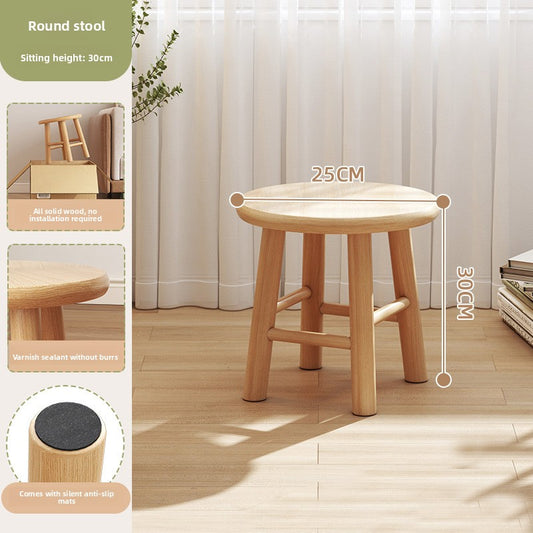 Solid Wood Stool Household Low Stool