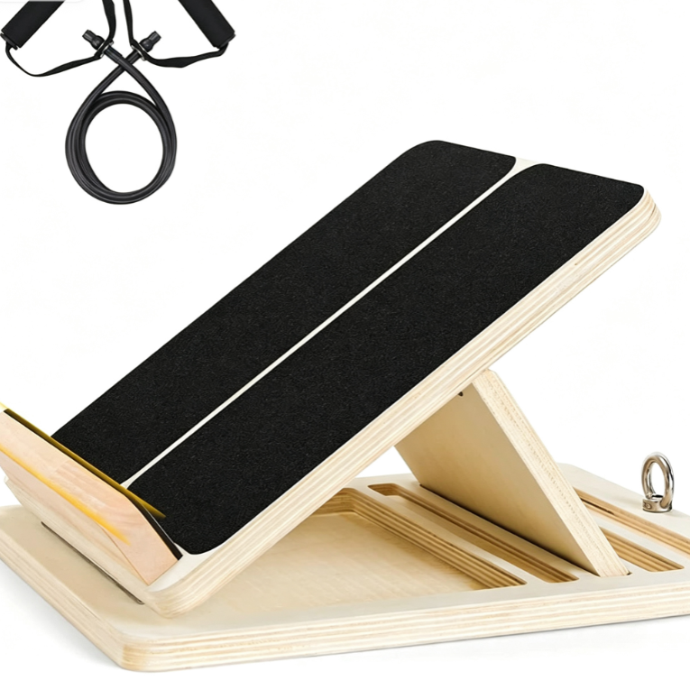 Solid Wood Stretch Board with Inclined Pedal for Leg Rehabilitation