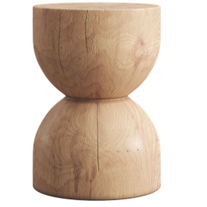Solid Wood Stump Side Table