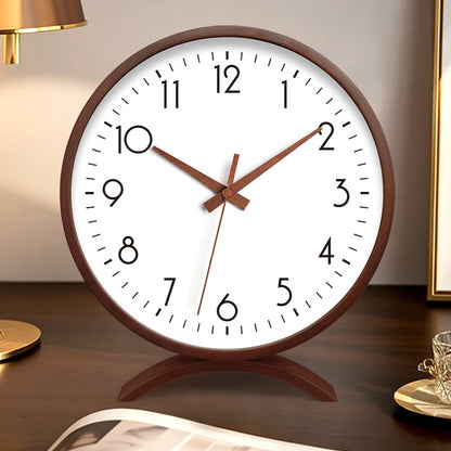 Solid Wood Table Clock Silent Movement Nordic Design