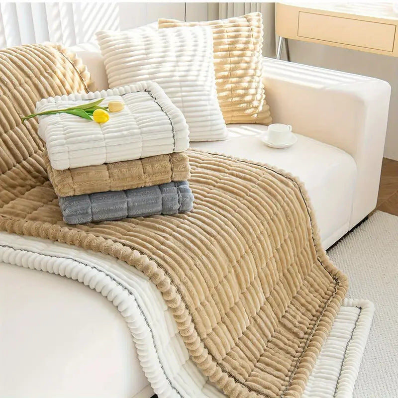 Solid wood thickened plush seat cushion