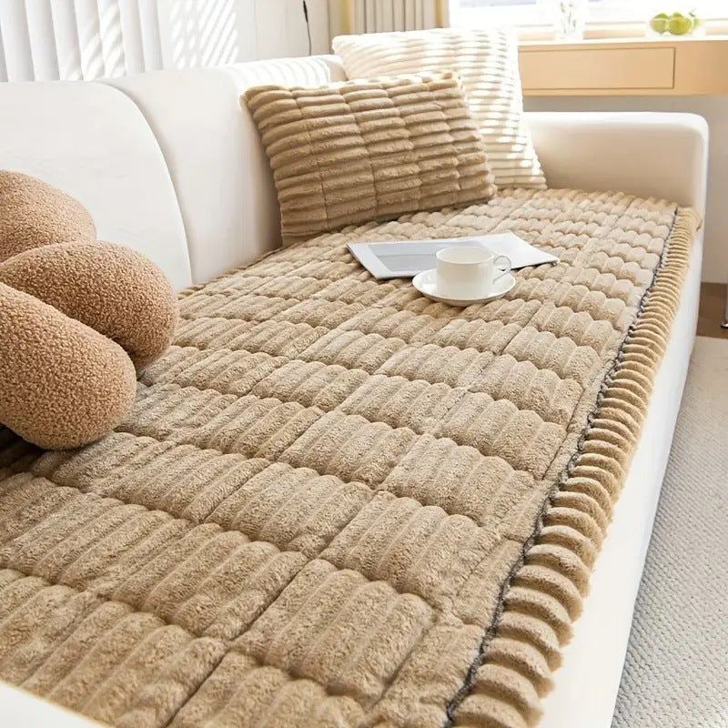 Solid wood thickened plush seat cushion