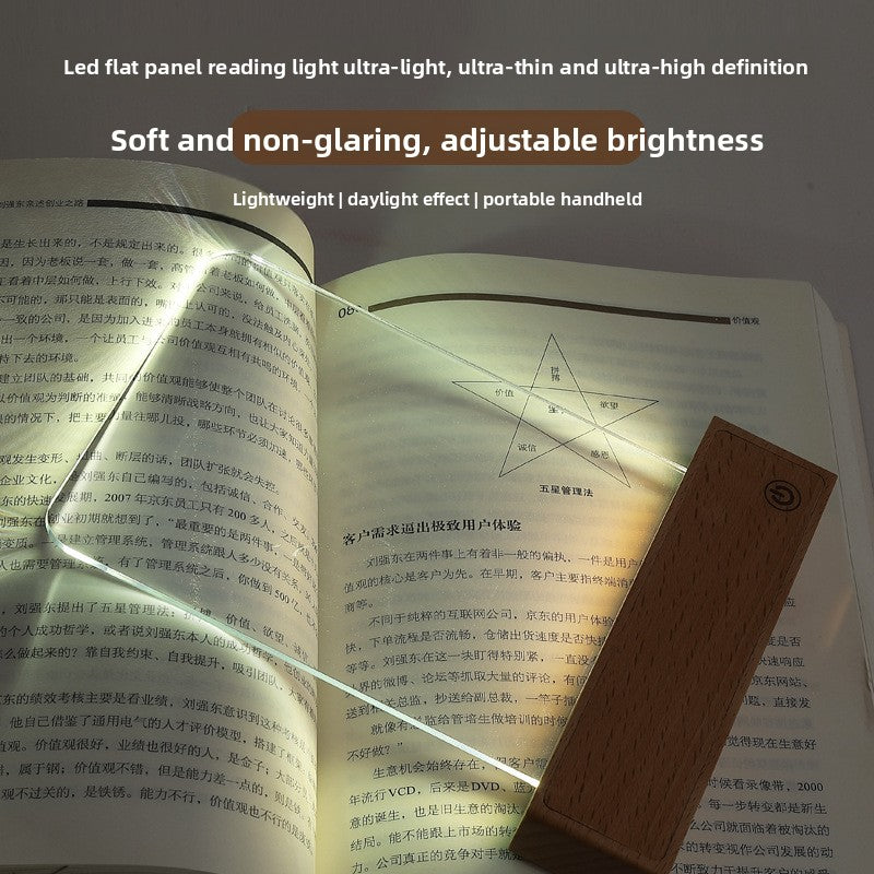 Solid Wood USB Rechargeable Reading Lamp