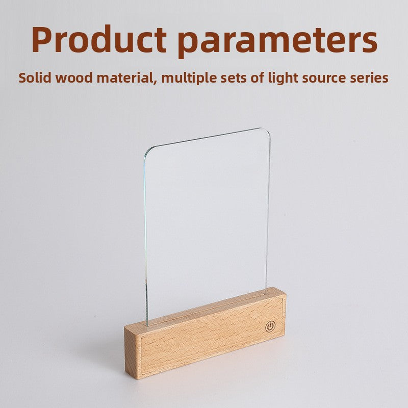 Solid Wood USB Rechargeable Reading Lamp