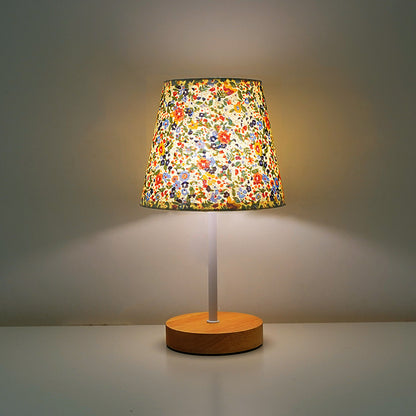 Solid Wood USB Table Lamp with Dimmable LED