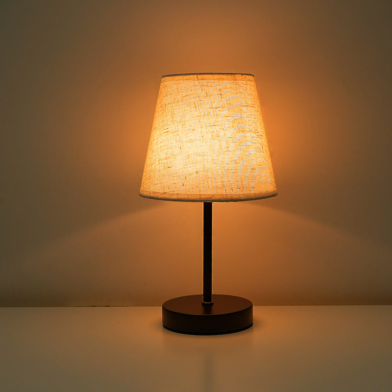 Solid Wood USB Table Lamp with Dimmable LED