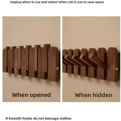 Solid Wood Wall Hook with Piano Key Design