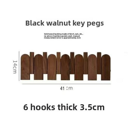 Solid Wood Wall Hook with Piano Key Design