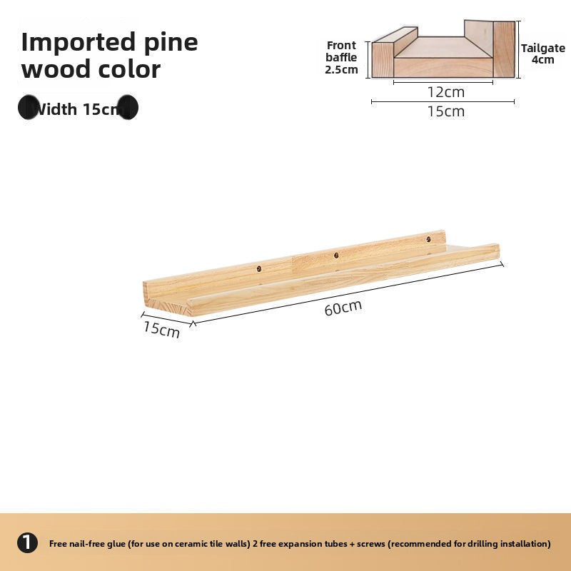 Solid Wood Wall Mounted Shelf