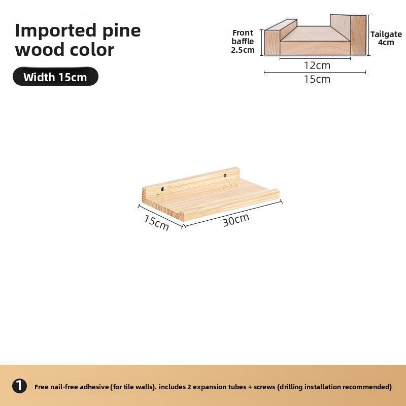 Solid Wood Wall Mounted Shelf