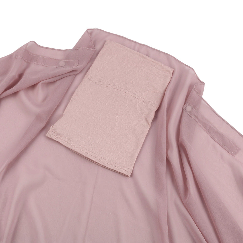 SoPearl Chiffon Scarf with Magnetic Buckle Cap