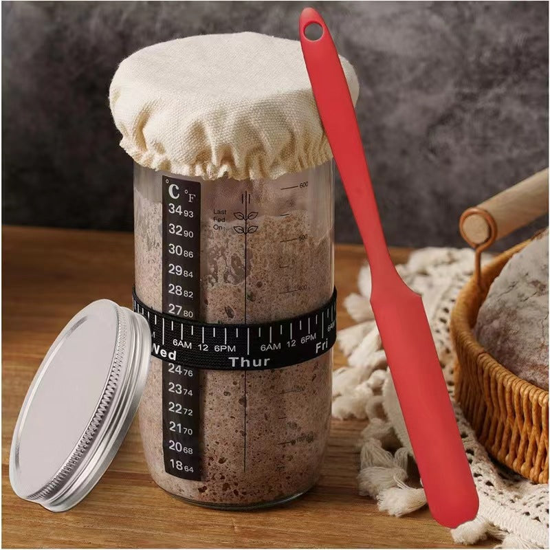 Sourdough Fermentation Glass Jar with Accessories