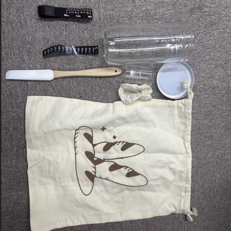 Sourdough Fermentation Glass Jar with Accessories