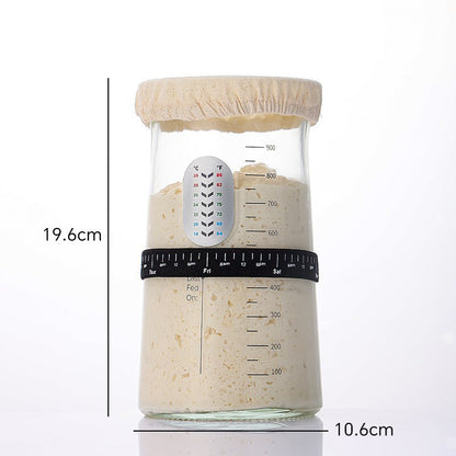Sourdough Fermentation Glass Jar with Silicone Cover