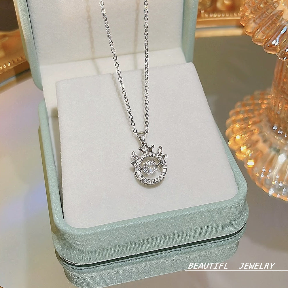 South Korea Hot-selling Accessories Niche Collarbone Chain Super Fairy All-match Pendant Light Luxury Necklace Chain New Style Titanium Steel Necklace Jewelry for Women