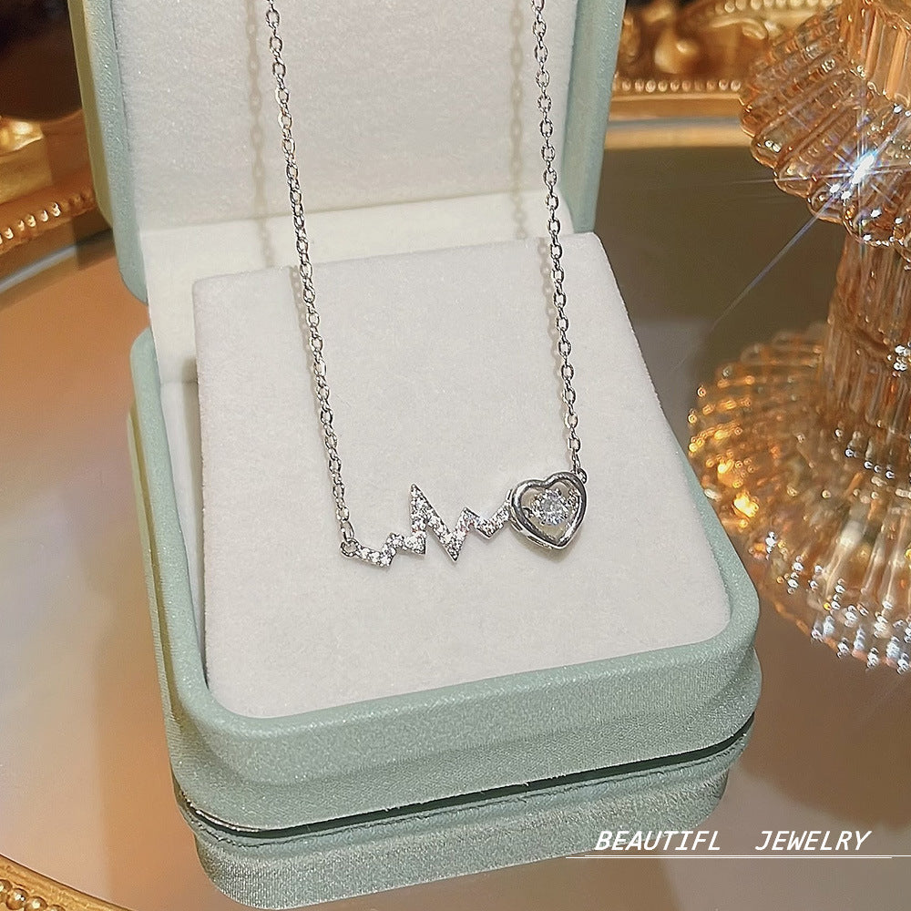 South Korea Hot-selling Accessories Niche Collarbone Chain Super Fairy All-match Pendant Light Luxury Necklace Chain New Style Titanium Steel Necklace Jewelry for Women