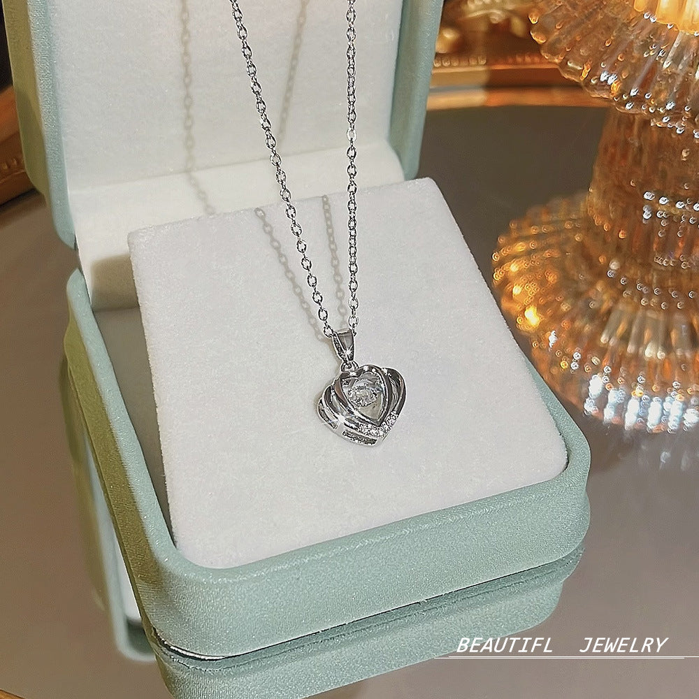 South Korea Hot-selling Accessories Niche Collarbone Chain Super Fairy All-match Pendant Light Luxury Necklace Chain New Style Titanium Steel Necklace Jewelry for Women