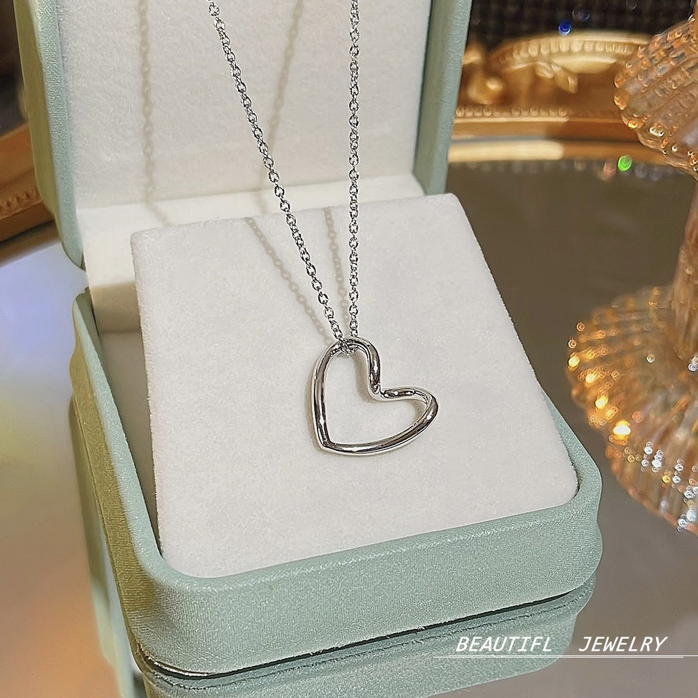 South Korea Hot-selling Accessories Niche Collarbone Chain Super Fairy All-match Pendant Light Luxury Necklace Chain New Style Titanium Steel Necklace Jewelry for Women
