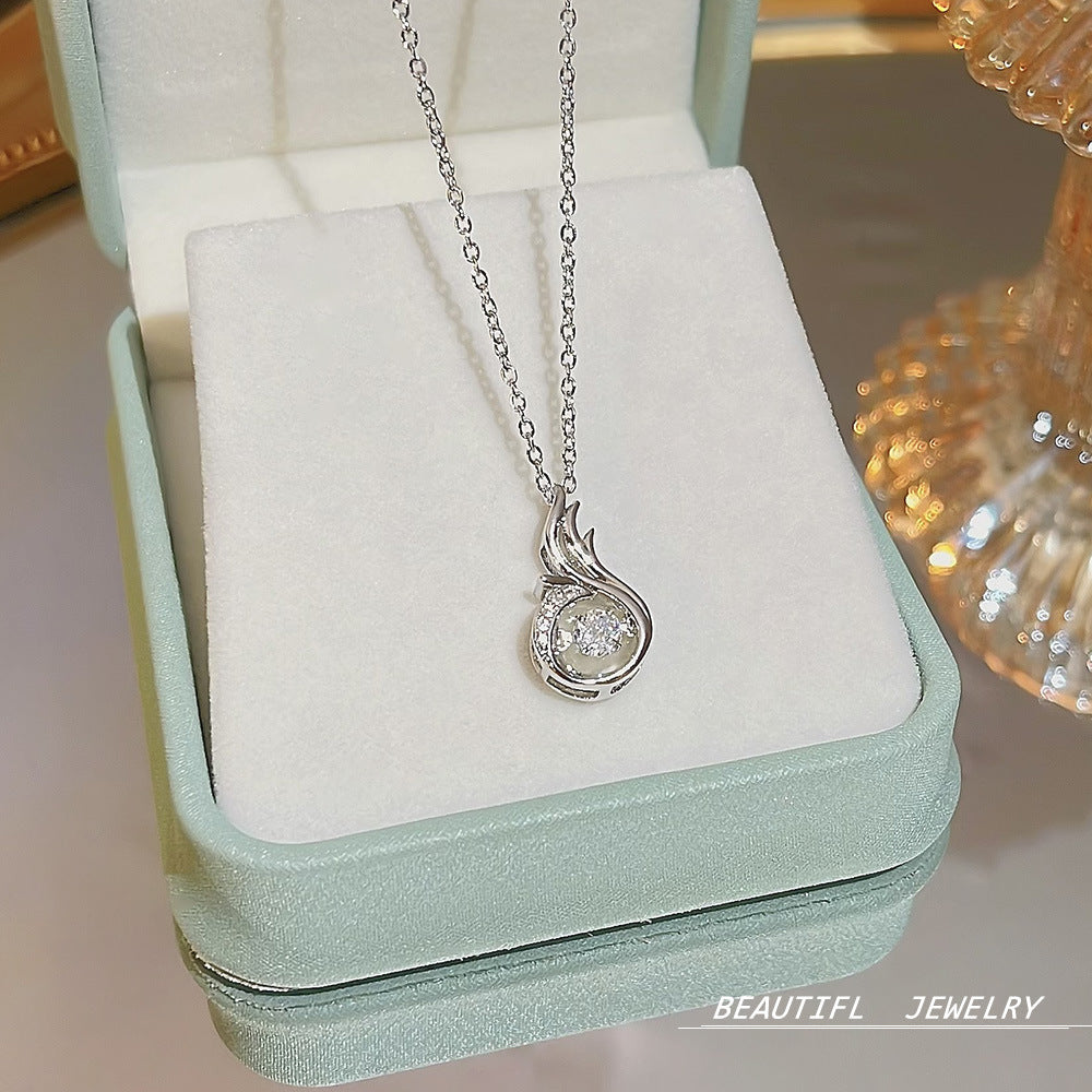 South Korea Hot-selling Accessories Niche Collarbone Chain Super Fairy All-match Pendant Light Luxury Necklace Chain New Style Titanium Steel Necklace Jewelry for Women